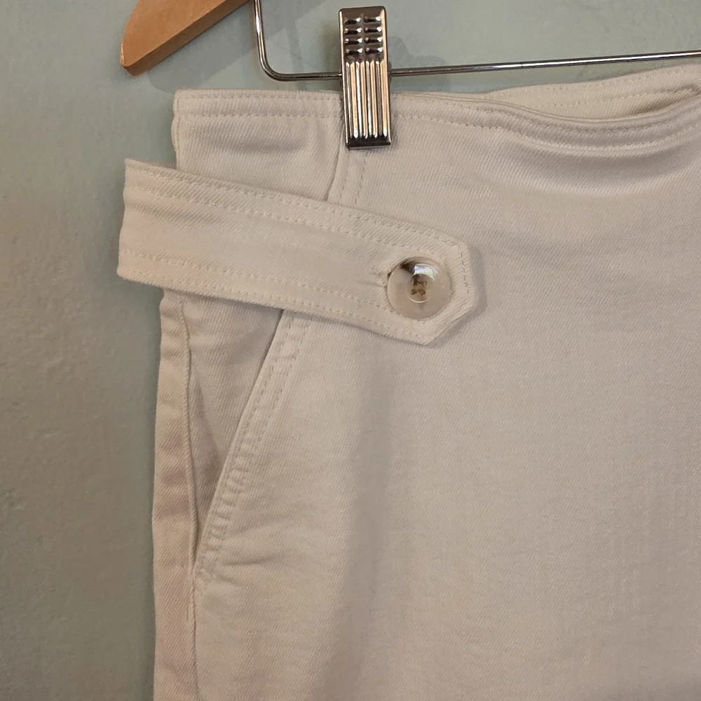 Maeve Cropped Ex High-Rise Wide-Leg Jeans In White Size 31 - Picture 7 of 8